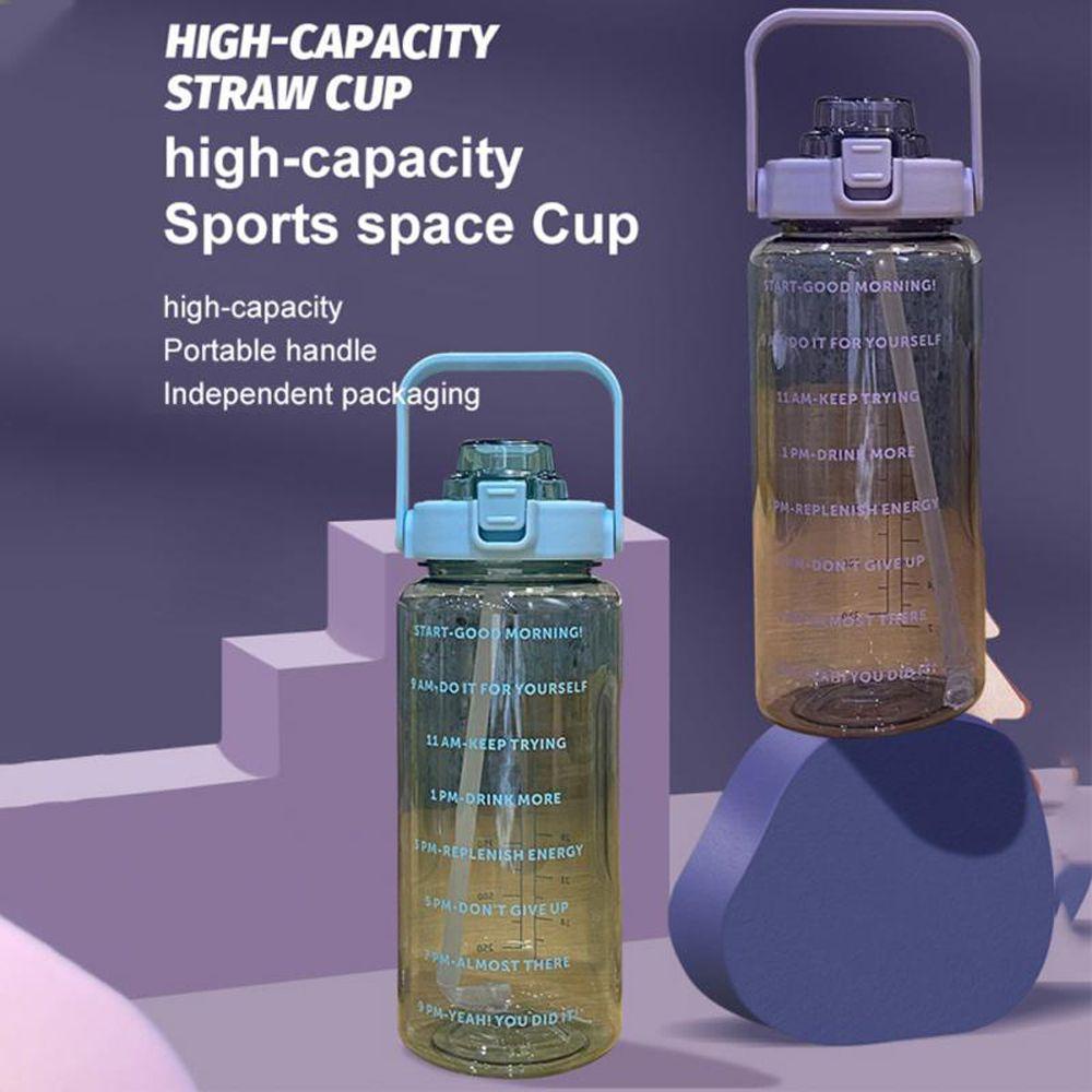 Bình Nước Nhựa Trong Suốt Dung Tích Lớn Có Tay Cầm Chống Tràn