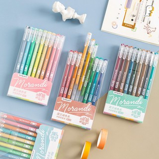 Sét 9 bút gel MORANDI nhiều màu loại thân liền , Bút Gel cho học sinh giá rẻ