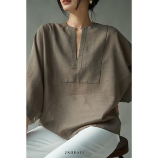 Áo cổ V lanh 2ND DATE TOP029MG