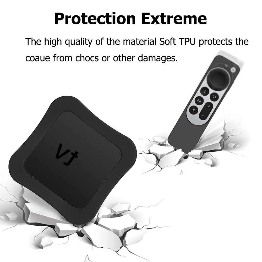 Miimall cho apple TV Vỏ Bảo Vệ Silicone Cho Điều Khiển Từ Xa cho apple TV 1+1 2021 cho apple TV 4K & Ốp