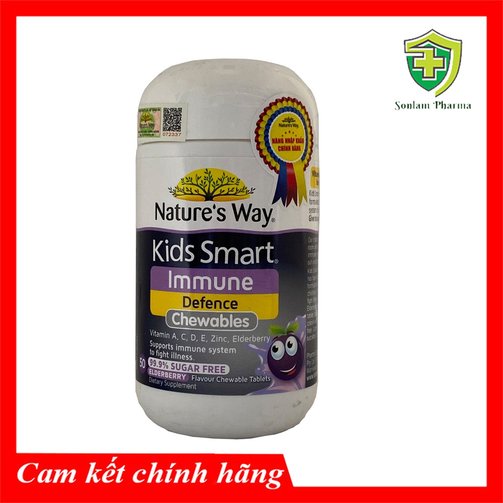 Nature's Way Kid Smart Immune lọ 50 viên - hỗ trợ tăng cường miễn dịch cho bé