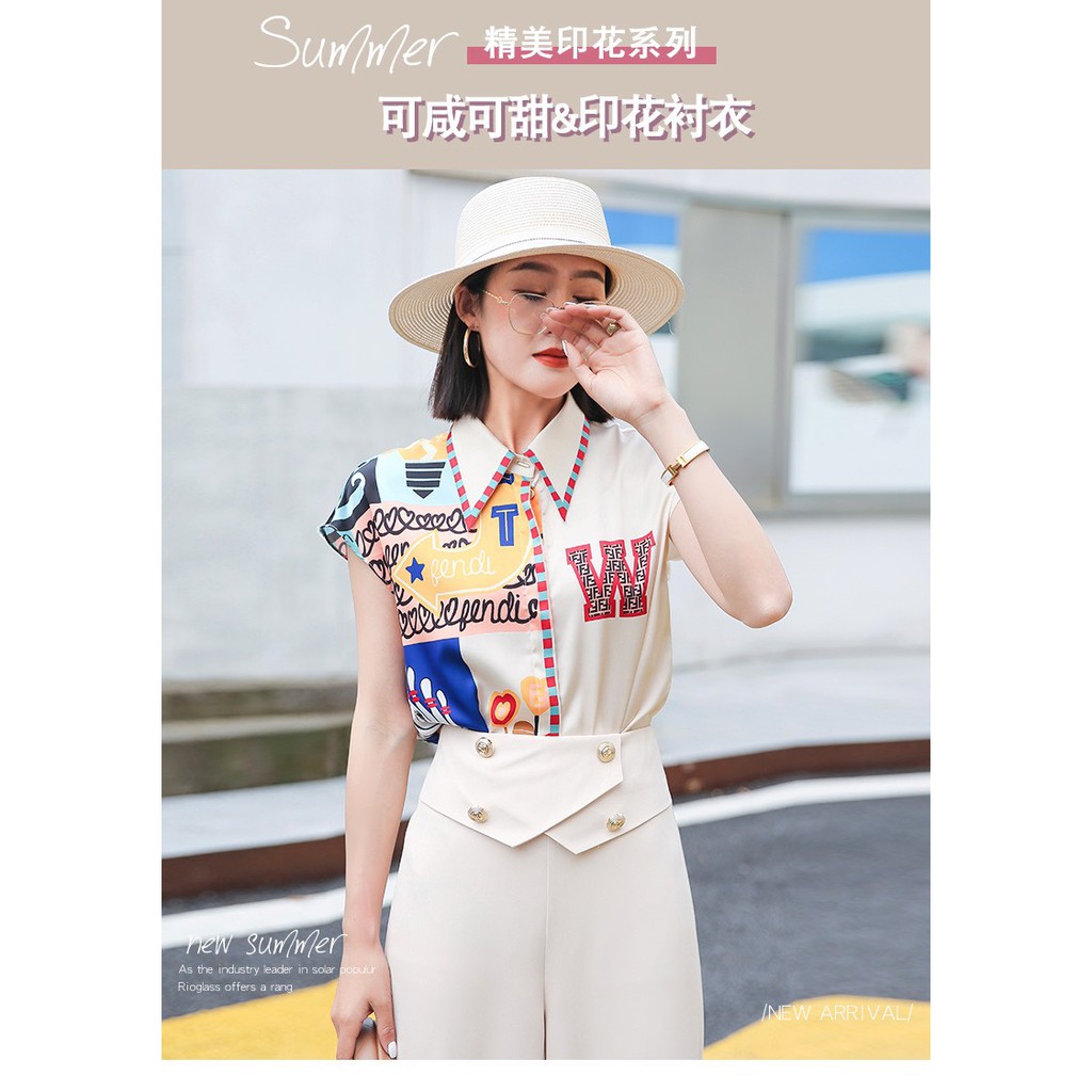 Áo sơ mi nữ công sở kiểu Hàn Quốc chất lụa đẹp cao cấp,Áo họa tiết FD