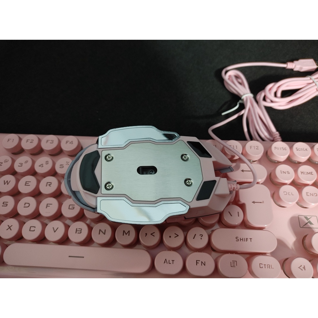 Bàn phím Giả Cơ K620- Nút Tròn - Led  - Gaming - Hồng