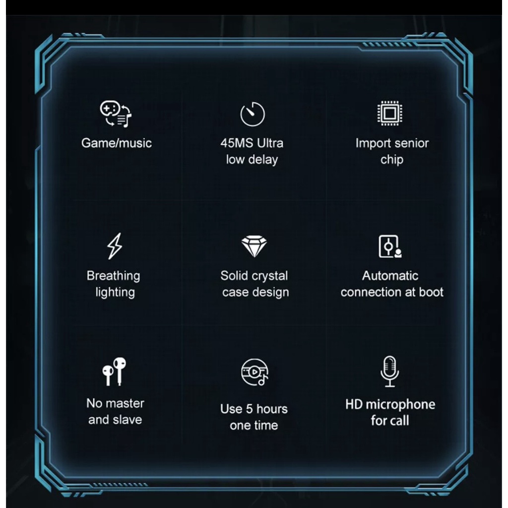 Tai Nghe Gaming Bluetooth P30. Tai nghe không dây độ trễ thấp. Âm thanh HIFI sống động. Micro đàm thoại rõ ràng. 4EMILY