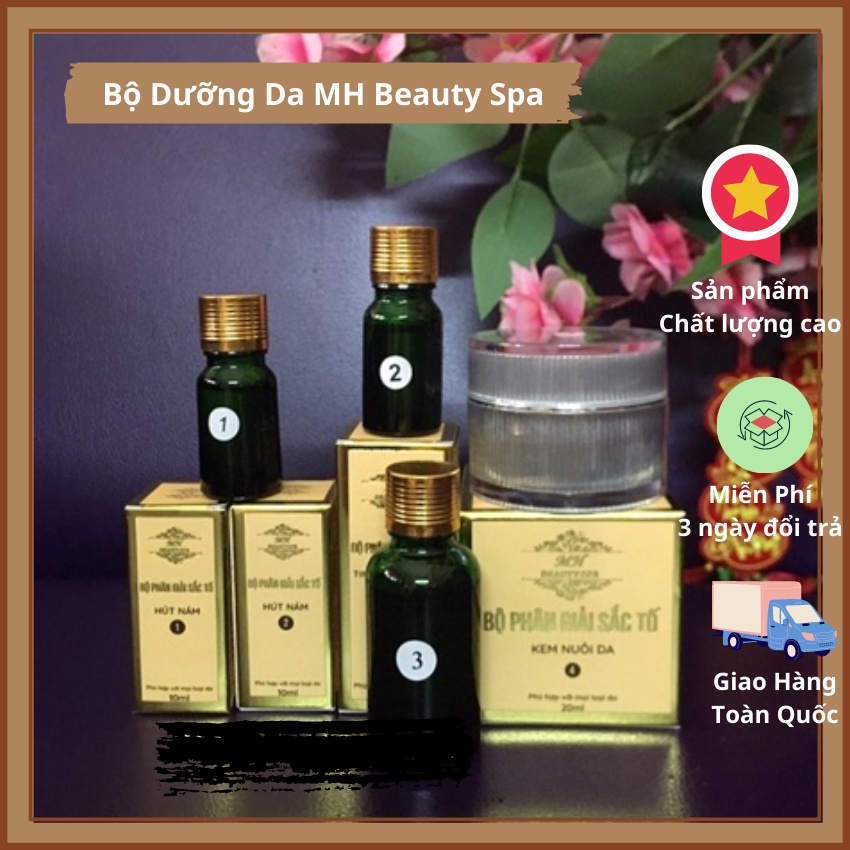 Bộ dưỡng da nám nội tiết ⚡ CAO CẤP ⚡ bộ sản phẩm MH Beauty Spa chăm sóc da mịn màng, căng bóng