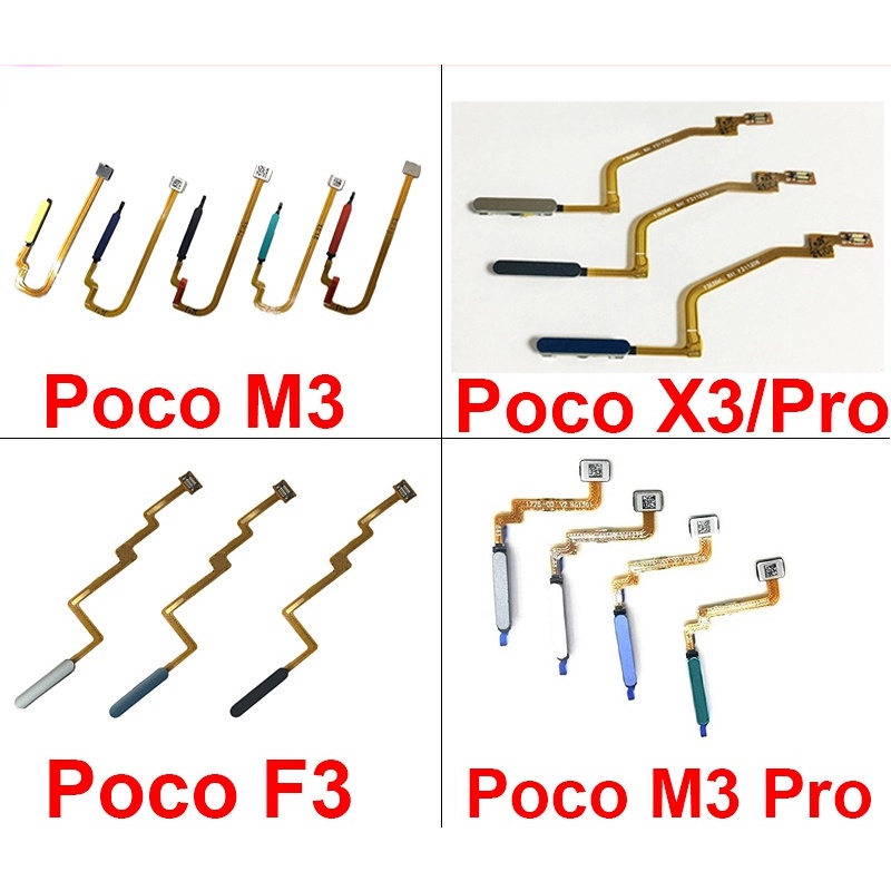Cáp Flex Cảm Ứng Vân Tay Cho Xiaomi Poco X3 Pro F3 Pro M3 Pro Redmi 9T
