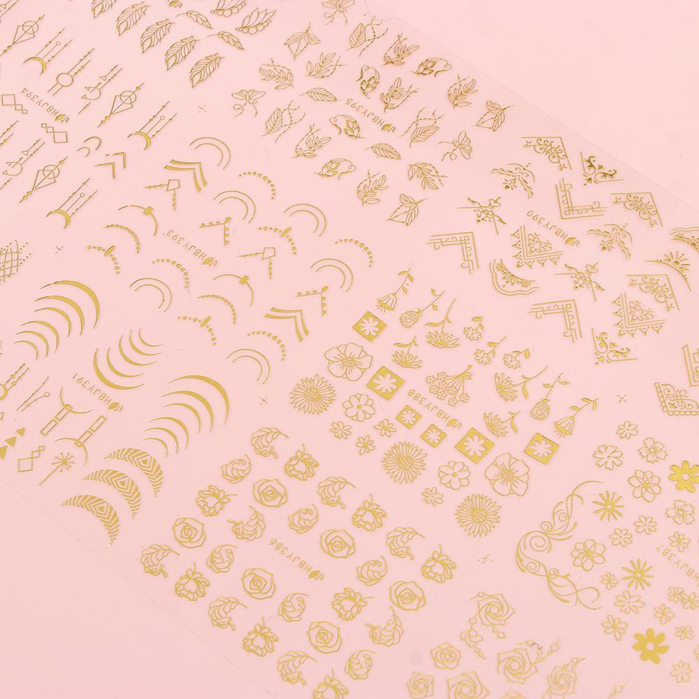 Đề Can 3D 12 Màu Trắng / Đen Dán Móng Nghệ Thuật