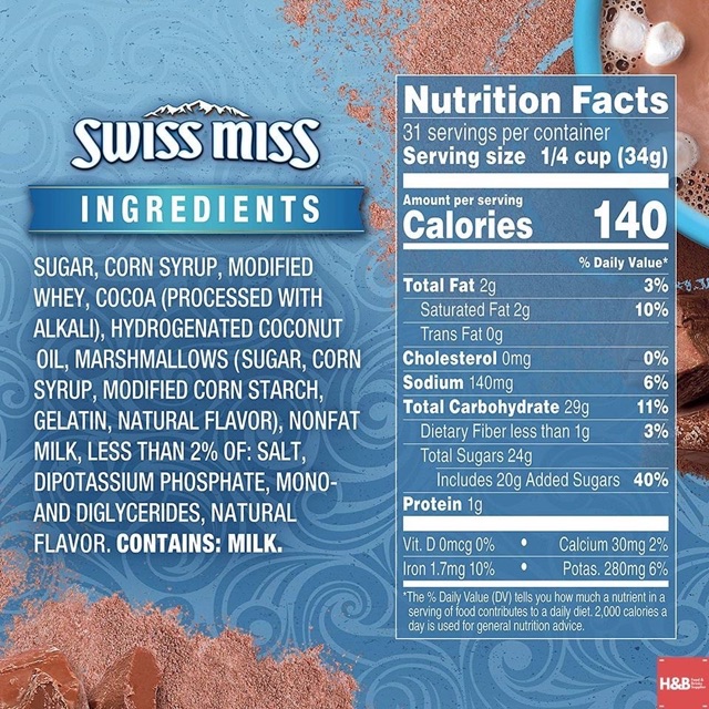 Bột Sữa SWISS MISS Milk Chocolate 1.95kg