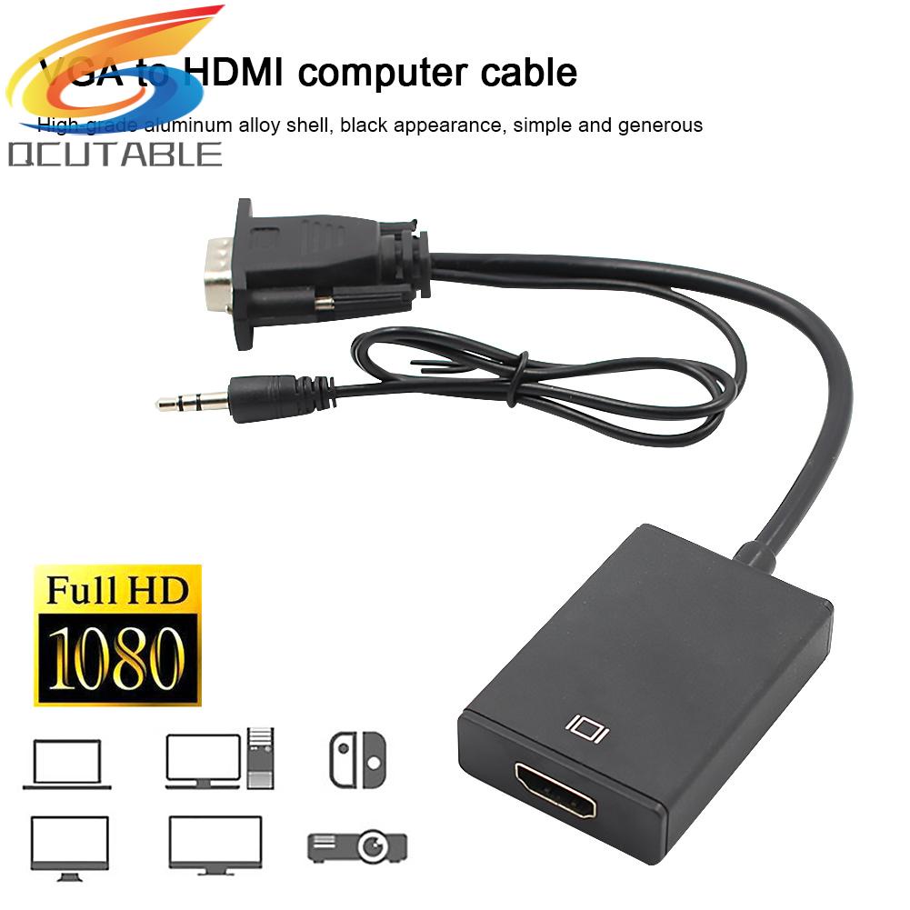 Cáp chuyển đổi VGA sang HDMI-compatible với jack 3.5mm