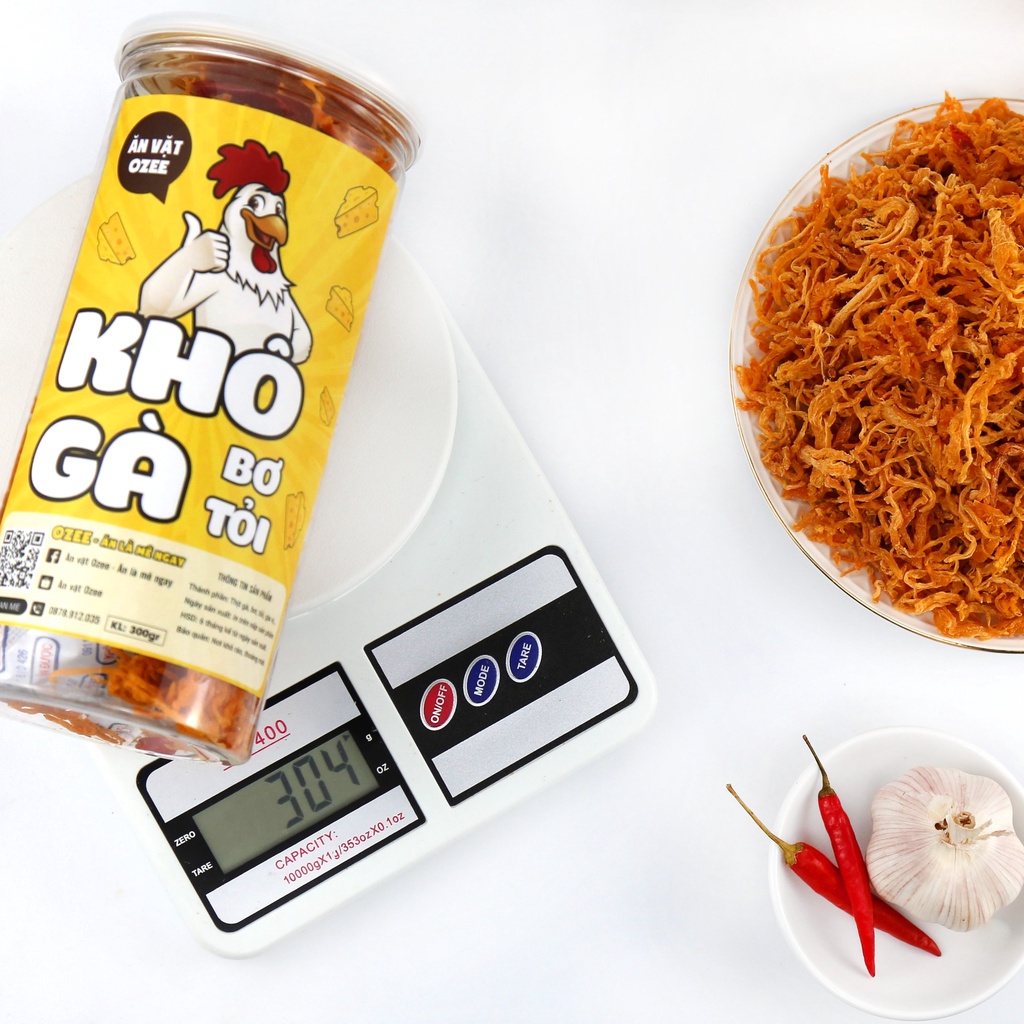 Khô gà bơ tỏi hộp Ozee 300g siêu ngon đồ ăn vặt Hà Nội | BigBuy360 - bigbuy360.vn