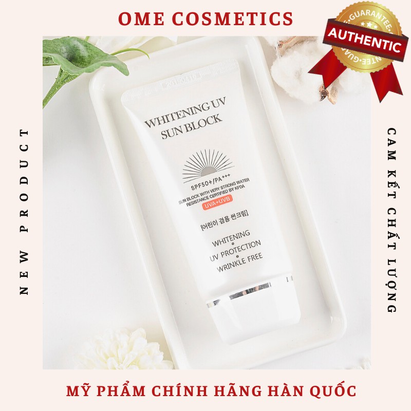 Kem chống nắng vật lý nâng tone tự nhiên lành tính chiết xuất lô hội và Mangan Berry - Whitening UV Sun Block JIGOTT | BigBuy360 - bigbuy360.vn