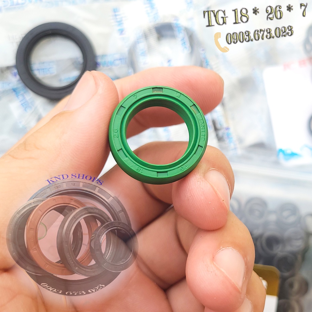 Phốt chặn dầu  Janite TG 18*26*6 & Janite TG 18*26*7,  phụ tùng xe máy, máy bơm nước- KND Shops