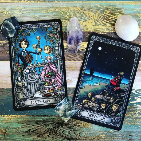 Bộ bài Dark Mansion Tarot Deck 3rd Edition phiên bản Blue Black