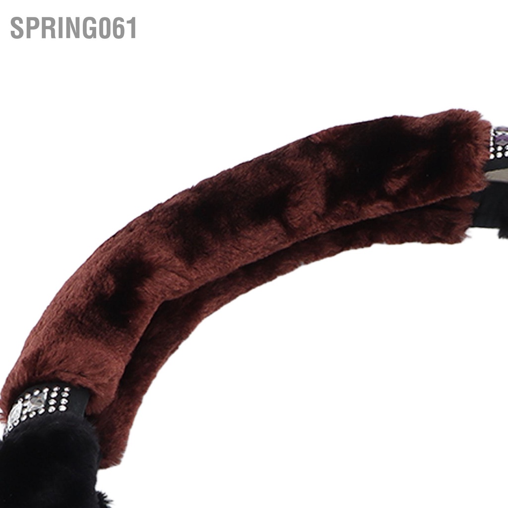 Spring061 15 inch Bao bọc vô lăng đa năng Thân thiện với môi trường Phụ kiện nội thất ô tô sang trọng cho mùa đông ấm áp