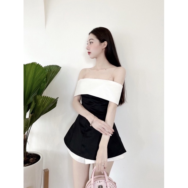 Áo trễ vai siêu tôn dáng + Ảnh thật shop chụp