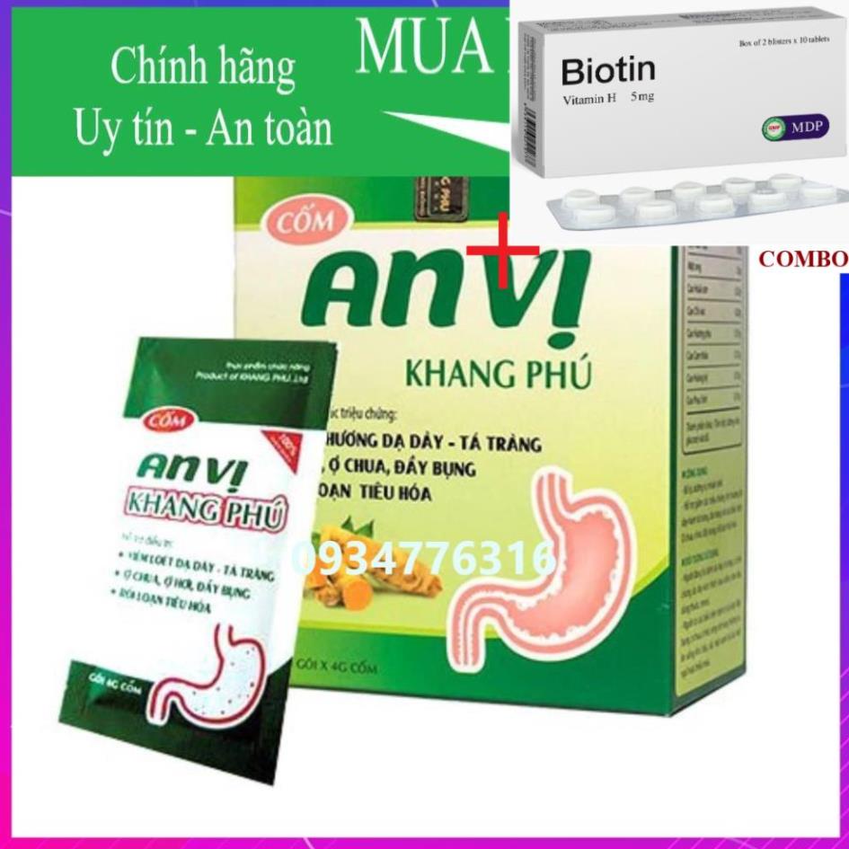 Combo Biotin 5mg+ ✅ An Vị Khang Phú - Hỗ trợ làm giảm tổn thương dạ dày, tá tràng