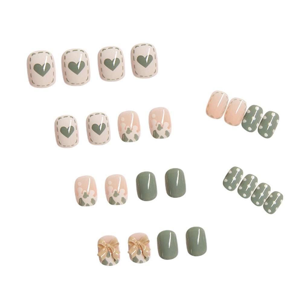 2460 YUKEHUI bộ móng tay giả kèm keomóng tay giả rẻ bộ móng tay giả set móng giả trong suốt móng tay giả đính nơ móng tay giả dài đính đá móng giả đẹp bộ móng tay giả đính đá móng tay giả đính đá ngắn