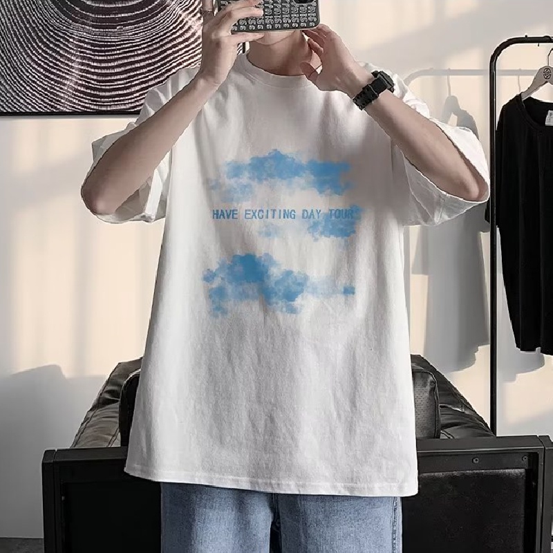 Áo Thun Tay Ngắn Dáng Rộng In Chữ Cỡ Lớn Thoải Mái Thời Trang Mùa Hè Cho Nam Và Nữ M-8XL