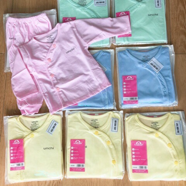 Bộ quần áo sơ sinh 100% ctton unchi chất đẹp