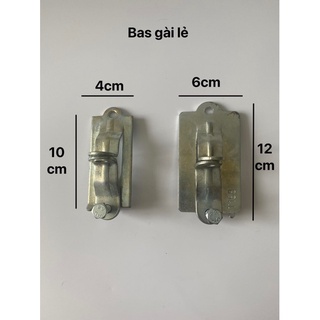 bass gài sắt, inox trung loại: 6x12cm