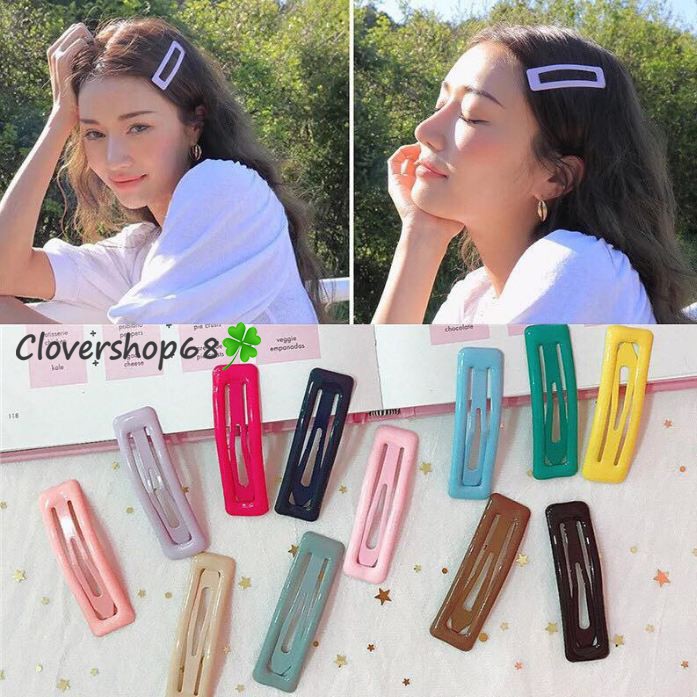 Kẹp tóc chữ nhật phong cách Hàn Quốc màu ngẫu nhiên