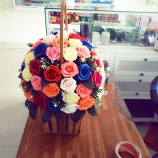 Giỏ hoa khách đặt