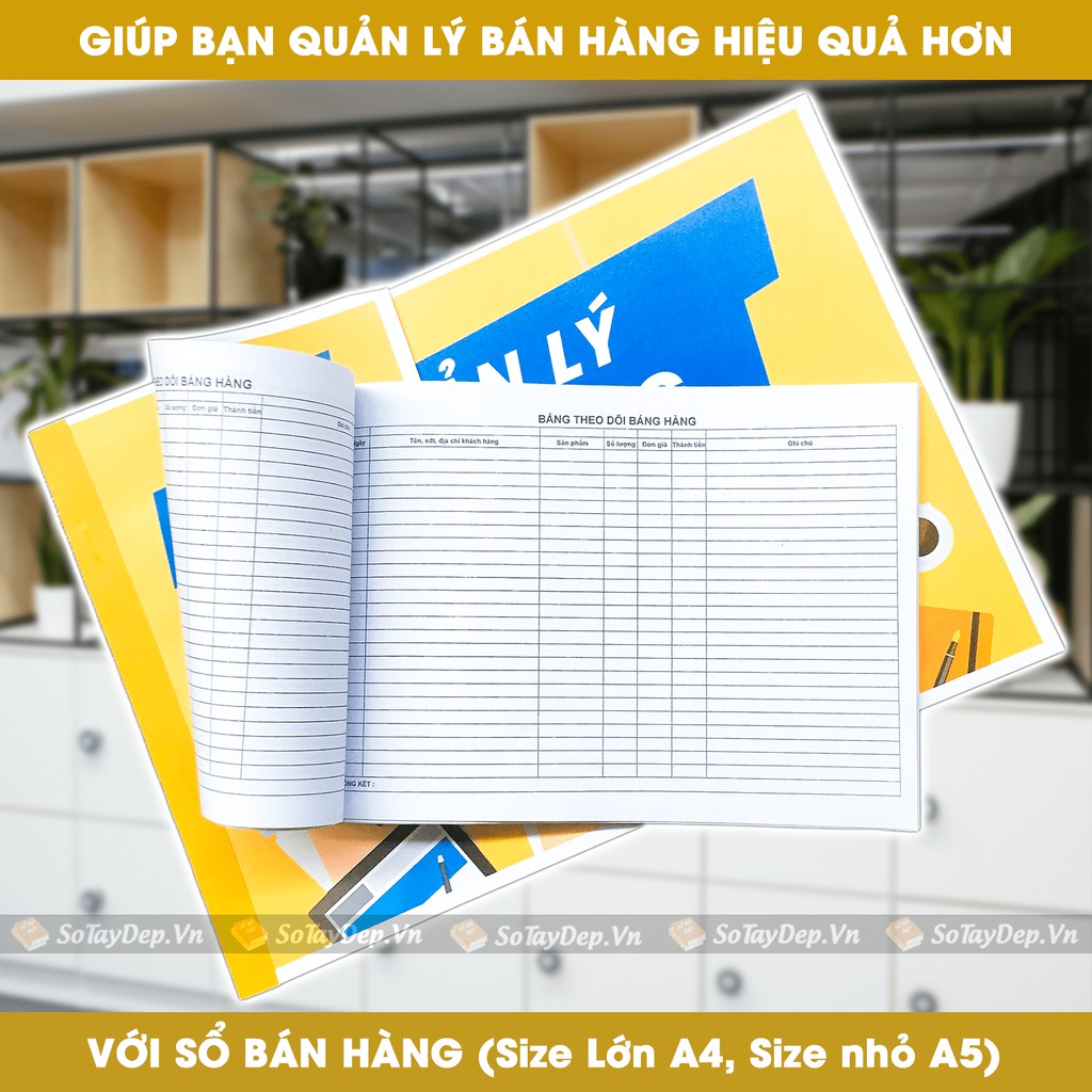 Sổ tay bán hàng / sổ nhập hàng / Giúp bạn quản lý bán hàng hiệu quả hơn (sổ có 2 loại, 2 kích cỡ tùy thích)