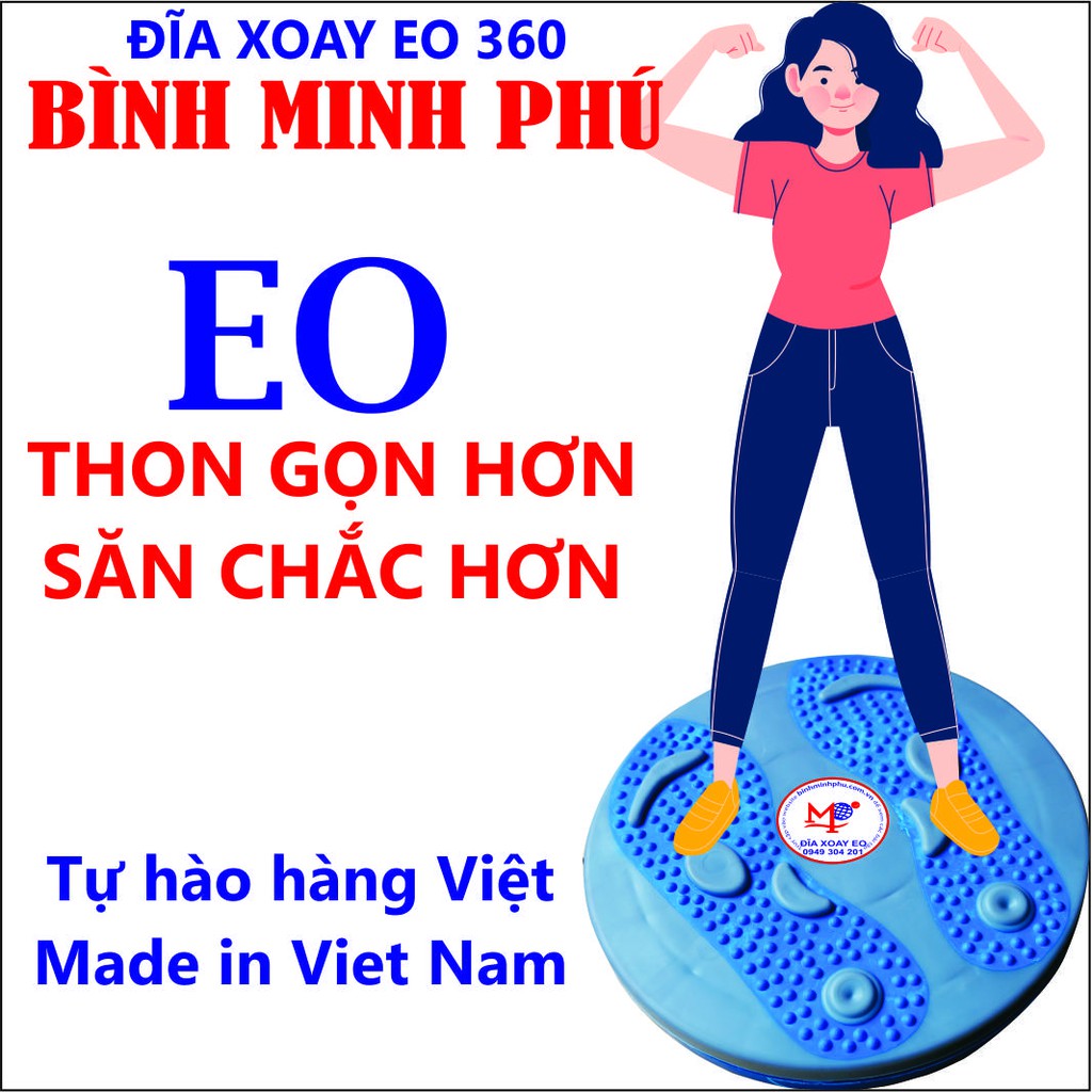 ĐĨA XOAY EO 360 ĐỘ BÌNH MINH PHÚ TỰ HÀO HÀNG VIỆT GIÚP EO THON GỌN SĂN CHẮC MADE IN VIET NAM