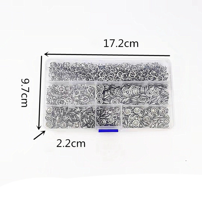 Set 200 Nút Bấm Kim Loại 9.5mm Chuyên Dụng Cho May Vá