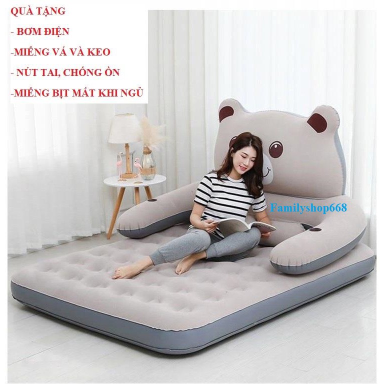 Giường Hơi Hình Thú  (Tặng Kèm Bơm Điện Và Gối) Nệm hơi cao cấp | BigBuy360 - bigbuy360.vn