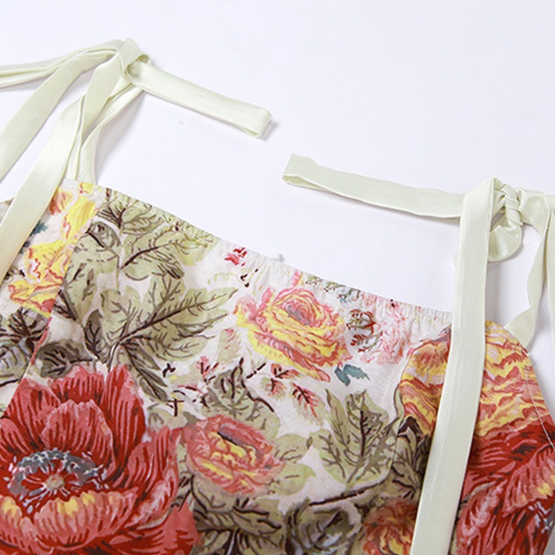 Áo Nịt Ngực Corset Không Tay In Họa Tiết Hoa Phong Cách Vintage Đường Phố Cho Nữ