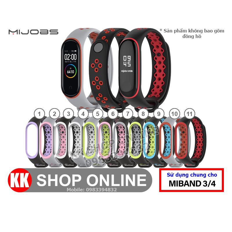 Dây đeo MIJOBS chính hãng cao cấp cho Xiaomi Miband 3 Xiaomi Miband 4