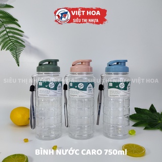 Bình nước học sinh caro, bình nước có quai xách, bình nước du lịch