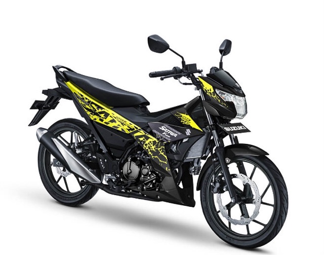 Dàn áo xe Satria màu đen vàng chính hãng suzuki