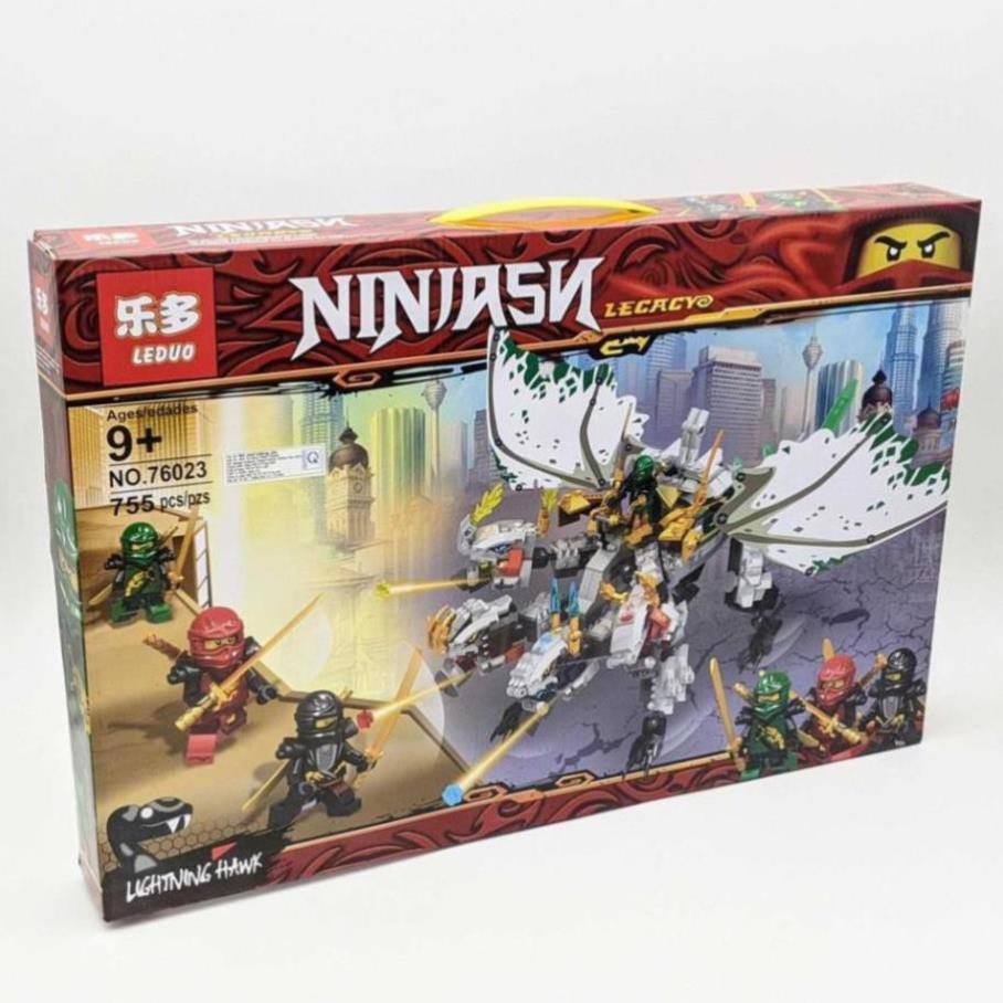 [Khai trương giảm giá] Đồ chơi LEGO NINJA - 755 miếng ghép - Lắp ráp Ninja rồng 3 đầu có cánh