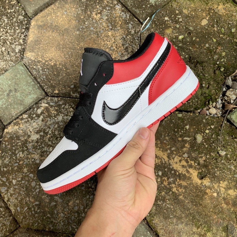 giày thể thao jodan low1 cổ thấp đỏ đen bản cao cấp | BigBuy360 - bigbuy360.vn