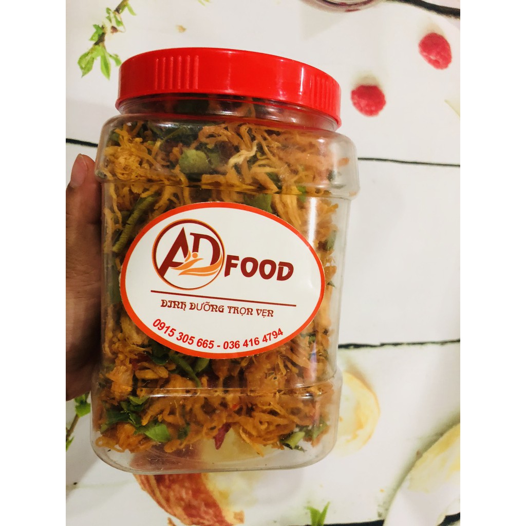 1kg khô gà xé cay lá chanh đóng hộp (mỗi hộp 500g)