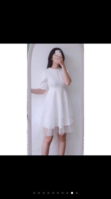 [ CÓ VIDEO] VÁY TRẮNG ĐI TIỆC TIỂU THƯ DÁNG XOÈ 2 TẦNG | BigBuy360 - bigbuy360.vn