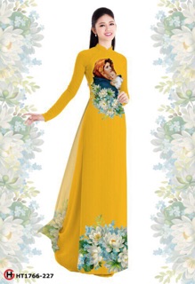 Vải áo dài in hình Đức Mẹ