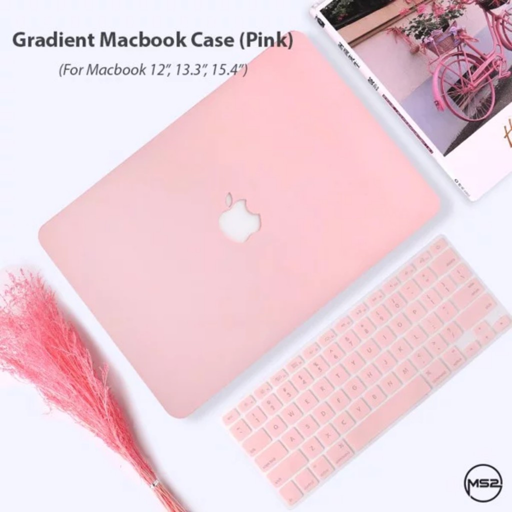 [ TẶNG MIẾNG DÁN MÀN HÌNH VÀ NÚT CHỐNG BỤI ] Ốp MacBook & Phủ Phím MacBook Màu Hồng Full Đời Máy | BigBuy360 - bigbuy360.vn