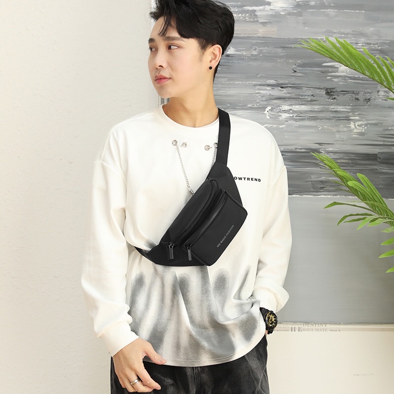 Túi Đeo Chéo Vải CanVas Phong Cách Unisex Hàn Quốc Chống Thấm Nước- TC200