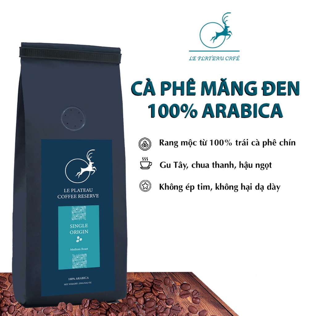 Cà phê đặc sản Arabica Măng Đen, cà phê Le Plateau nguyên chất, Specialty Coffee, 250g