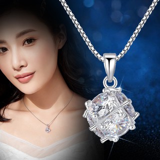 Dây chuyền kèm mặt khối vuông lập phương lấp lánh phong cách hàn quốc - sheeloveshop