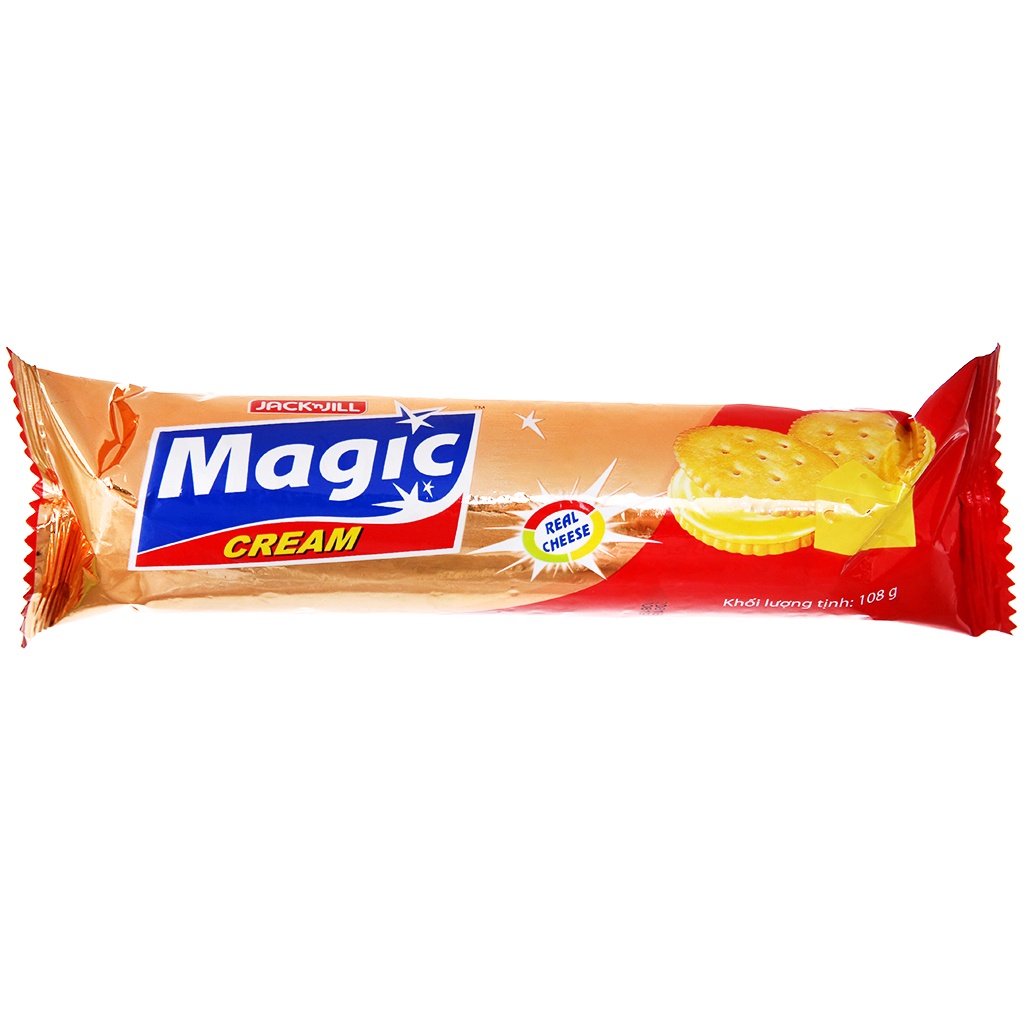 Bánh cracker kem phô mai Magic gói 108g