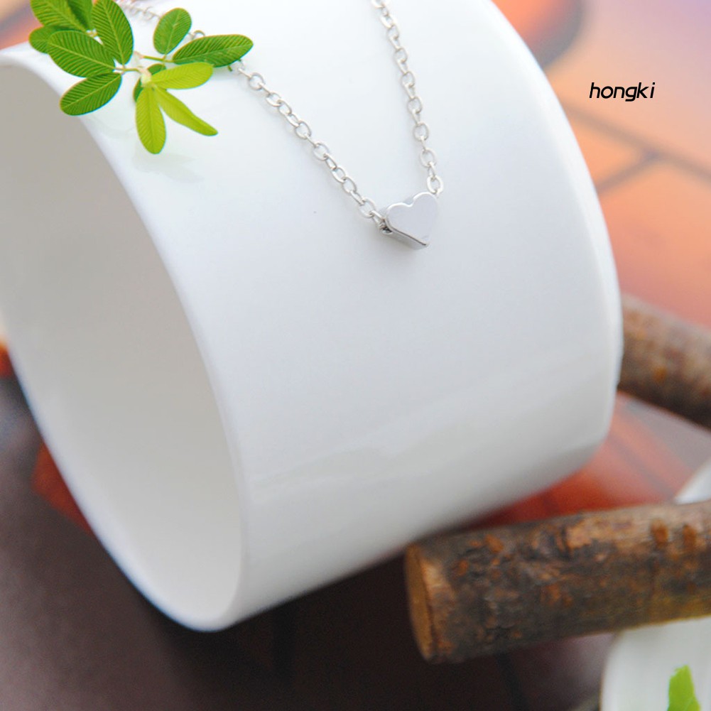 vòng cổ Hợp Kim Mặt Hình Trái Tim Đính Đá Xinh Xắn