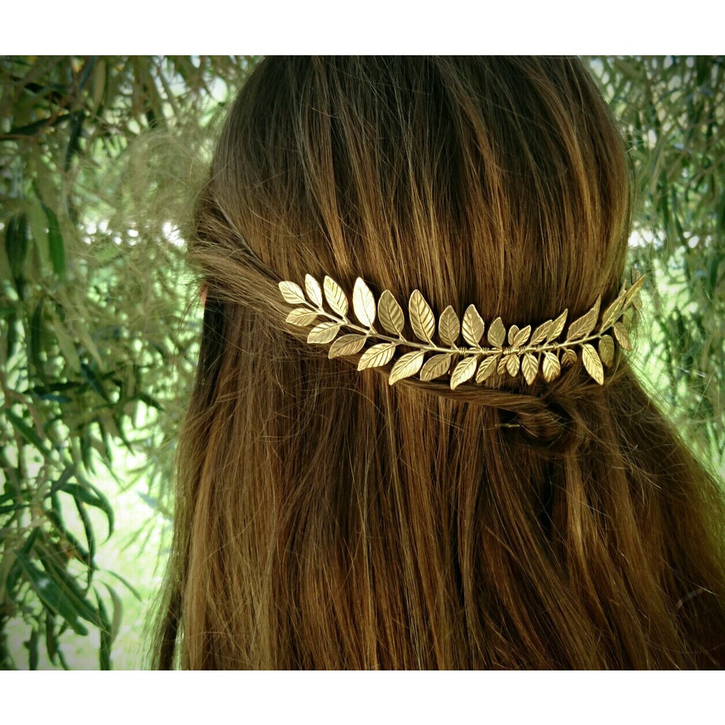 Túi 100 phụ kiện kẹp trang trí tóc hình chiếc lá bằng kim loại cho nữ