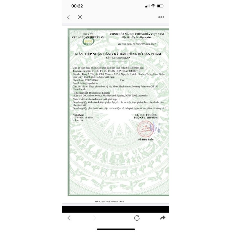 Date 2025-Hoa Anh Thảo blackmores 190 viên