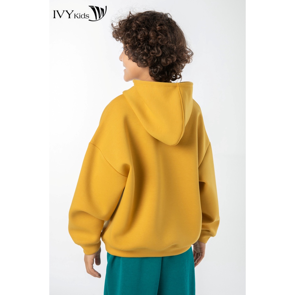 Áo hoodie bé trai in chữ wanna have fun IVY moda MS 59K1444