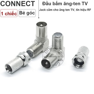 1 chiếc - Rắc cắm TV ăng ten Đầu DVB Đầu kỹ thuật số mặt đất 9.5mm bẻ góc