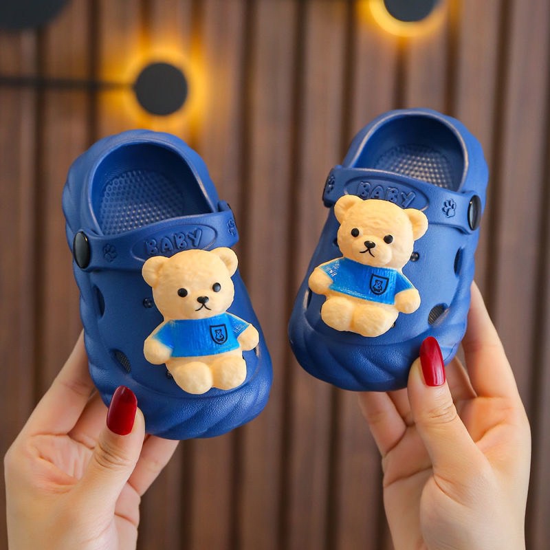 Dép Cho Bé Trai Bé Gái, Dép Xốp Cho Bé Hình Gấu, Siêu nhẹ, Siêu êm, Chống trơn trượt